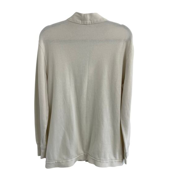 Polo Ralph Lauren Letterman Patch Button Up Varsity Cardigan Cream Mens XL AS IS - Picture 6 of 7